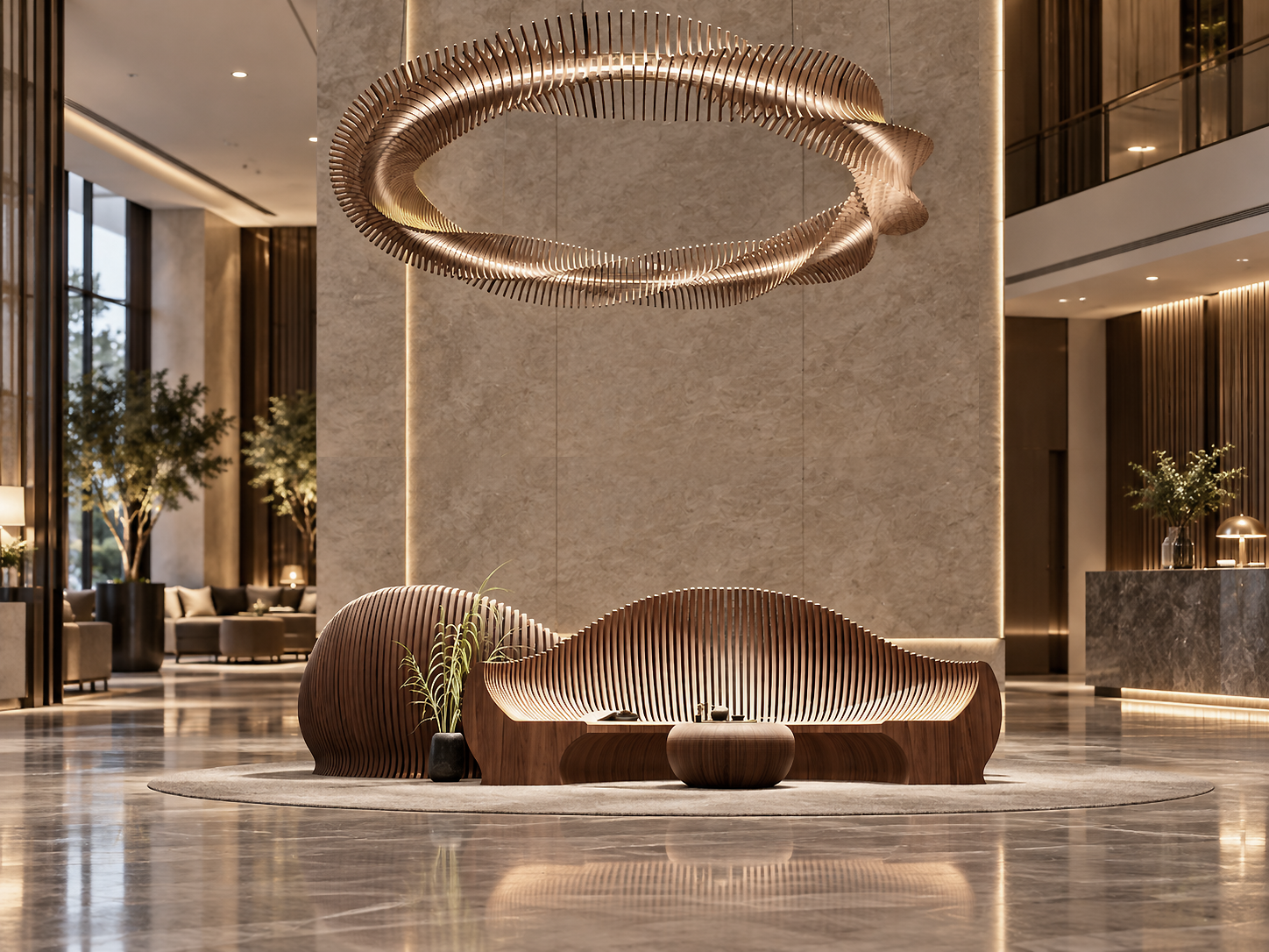 Lobby Bench & Lighting · Hojae Shin · View 1